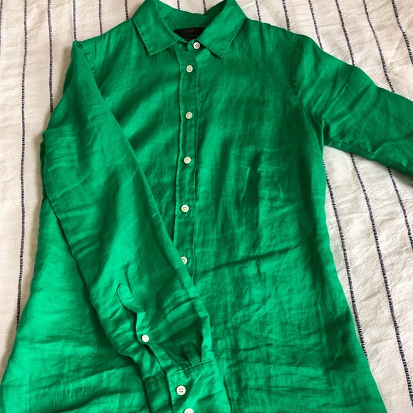 J.crew perfect linen shirt, 100% linen, size 000 - Picture 2 of 2